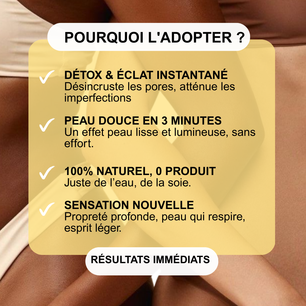 Gant exfoliant en soie